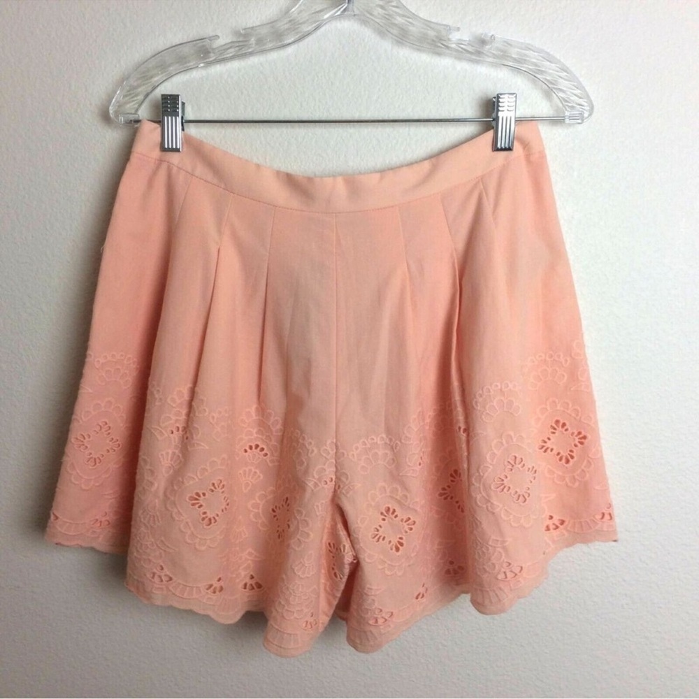 J. Crew peach eyelet shorts